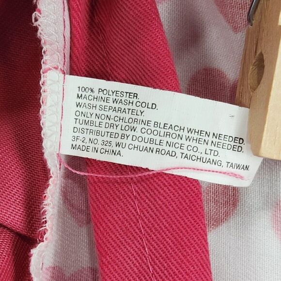 Pink Hearts and Ruffles Half Apron Pockets Cooking Kitchen Valentines Baking - Picture 3 of 5